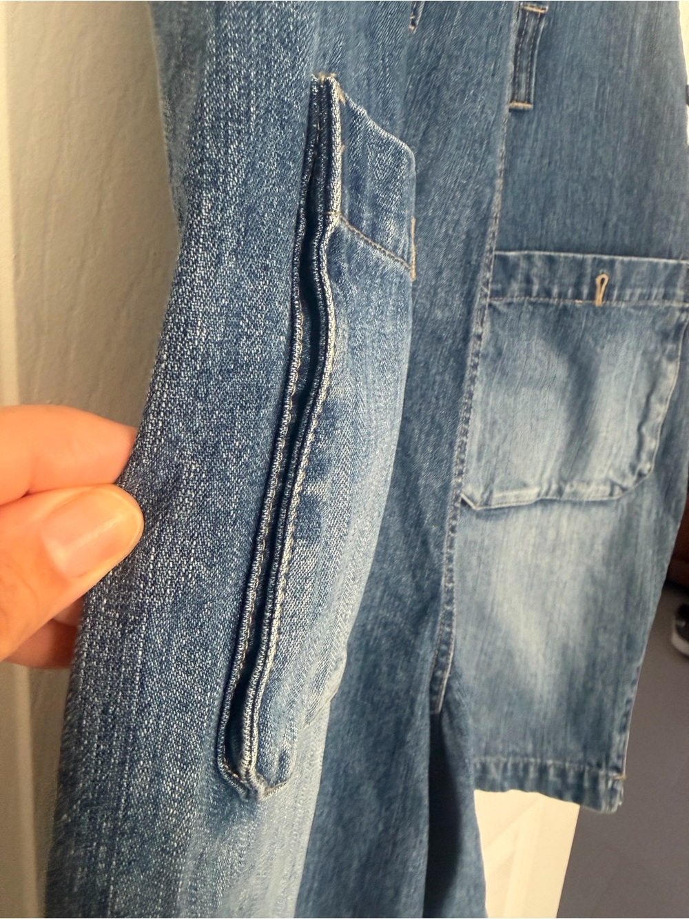 Disney Y2K Denim Shortalls Overalls Medium 100% Cotton Blue Jean Logo Hardware - Picture 10 of 12